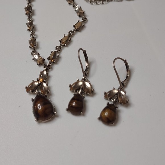 Very Cute Vintage Necklace And Earring Set - Picture 1 of 14